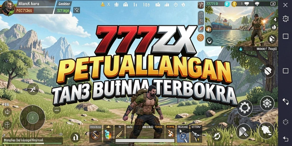 Gameplay <strong>777ZX</strong> yang menampilkan eksplorasi dunia terbuka yang luas.