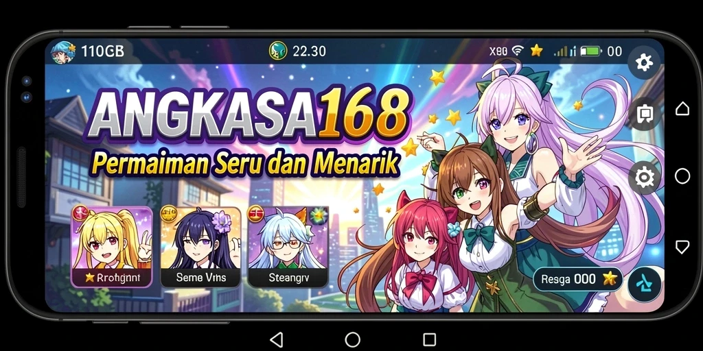 Tampilan gameplay menarik dari ANGKASA168 dengan karakter anime ikonik.