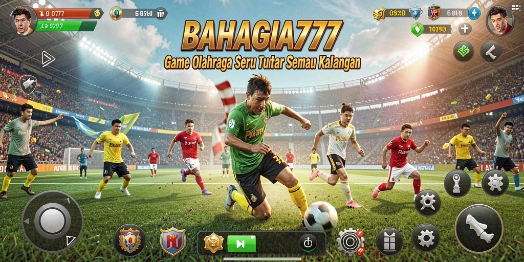 Tampilan gameplay seru dari BAHAGIA777 yang menampilkan aksi olahraga.