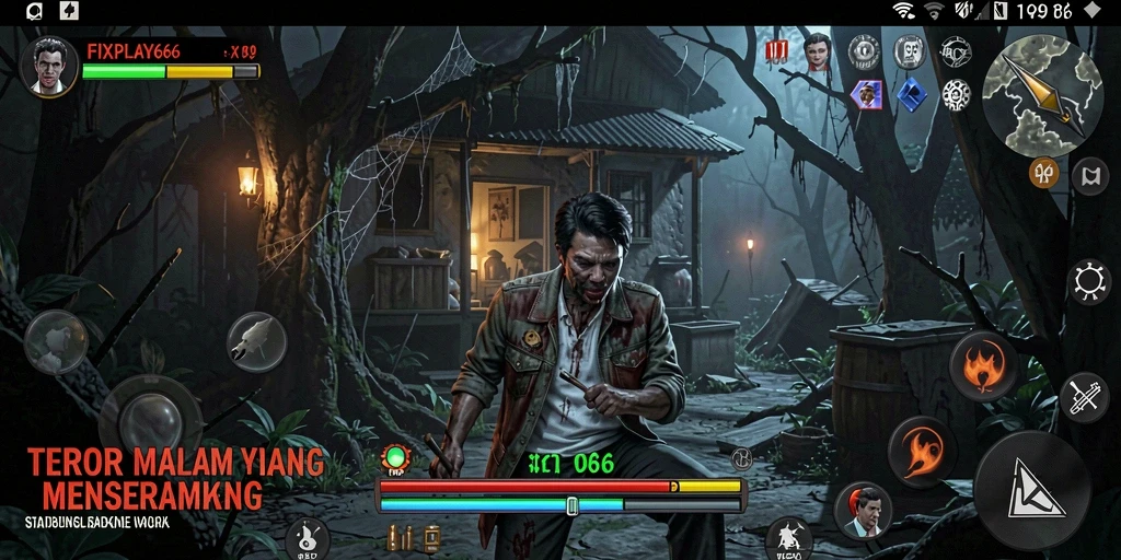 Screenshot menampilkan gameplay menegangkan FIXPLAY666 yang penuh kengerian.