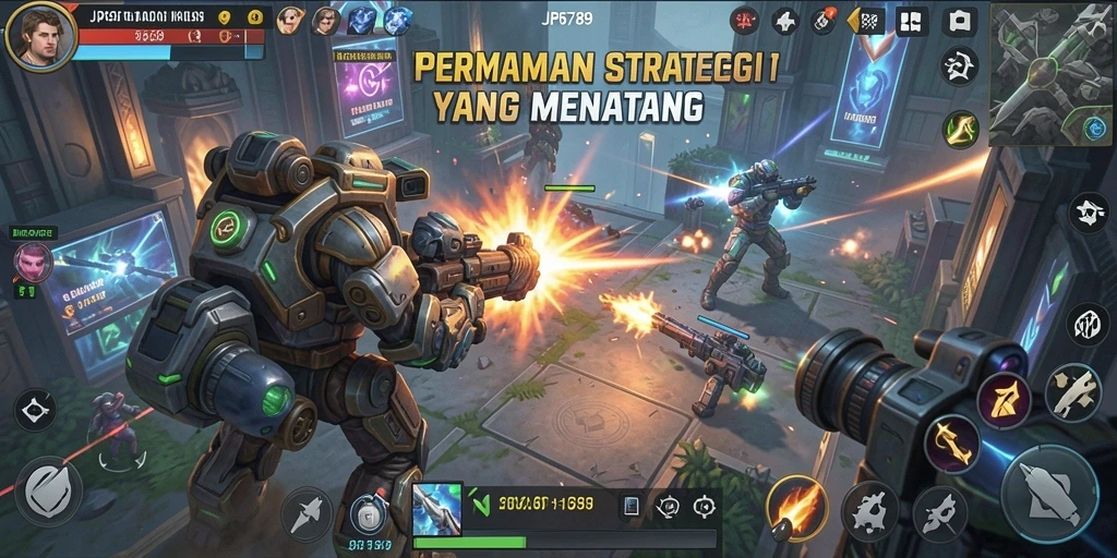 Screenshot gameplay <strong>JP6789</strong> menampilkan aksi pertempuran strategi yang mendebarkan.
