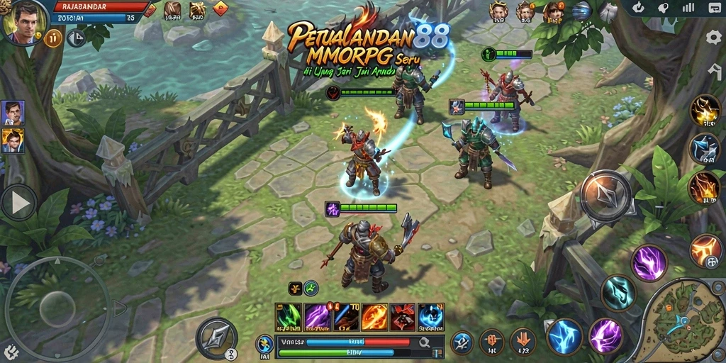Tampilan gameplay seru dari RAJABANDAR88 di dunia MMORPG.