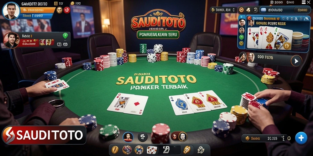 Gameplay Poker seru di SAUDITOTO dengan berbagai fitur menarik.