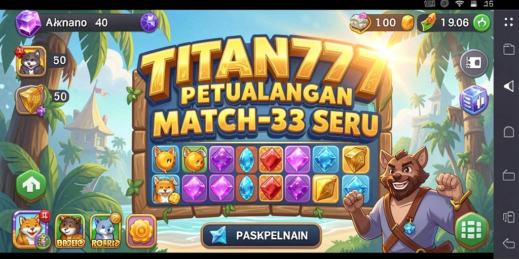 Tampilan gameplay seru dan penuh warna dari TITAN777.