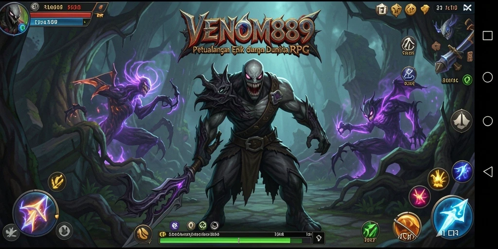 Gameplay RPG epik dalam <strong>VENOM889</strong> dengan pertarungan mendebarkan.